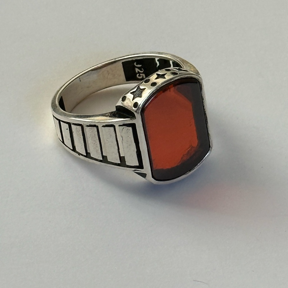 925 Silver red ring